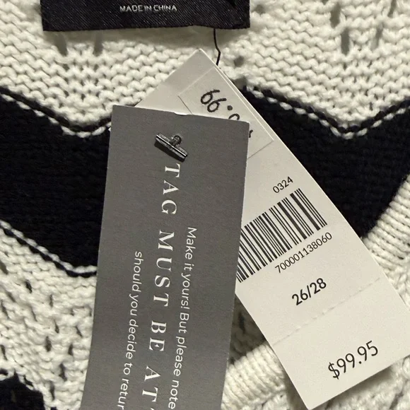 NWT Lane Bryant Black and White Chevron Knit Dress - Picture 3 of 4